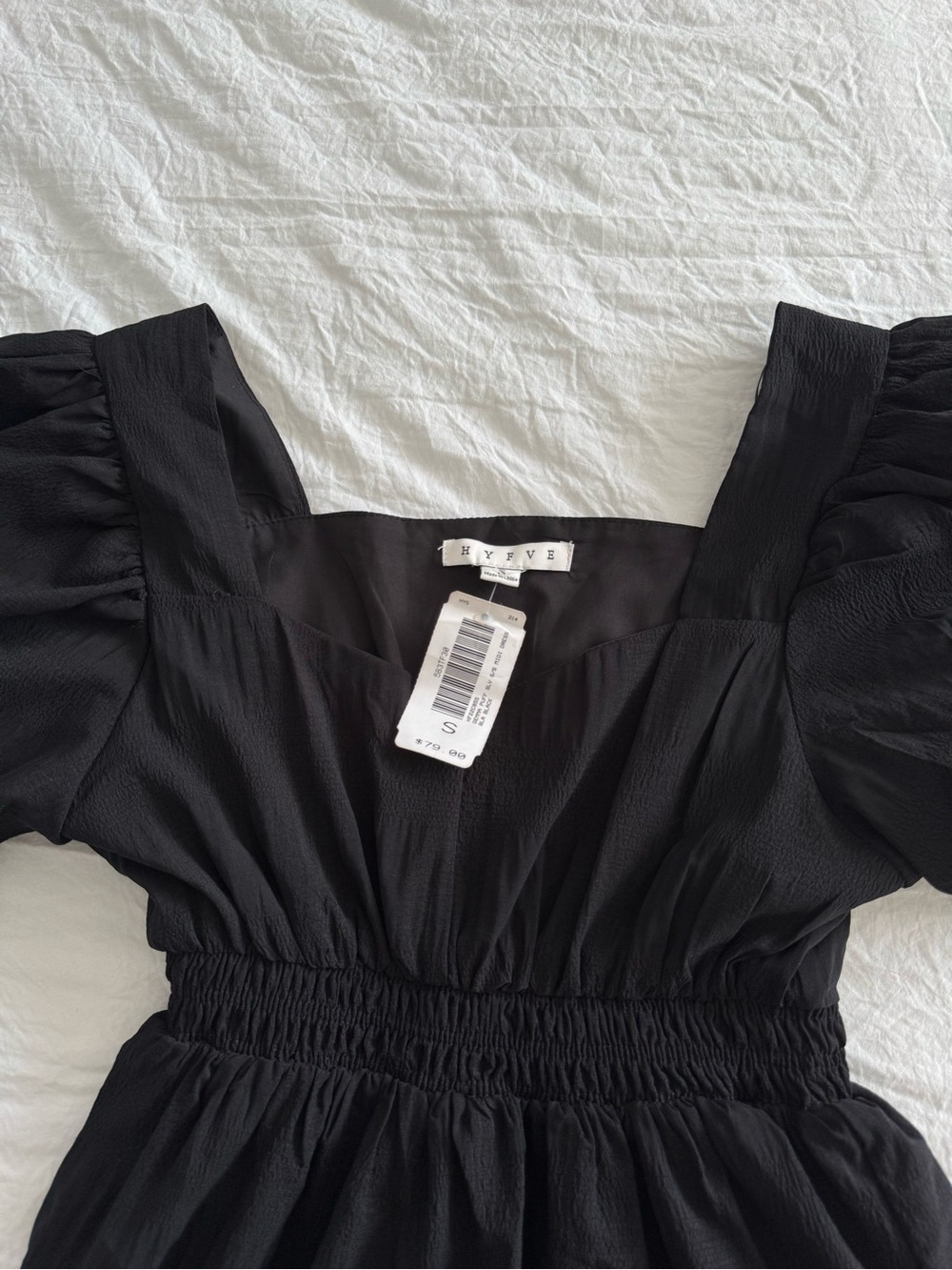 HYFVE Black Puff-Sleeve Tiered Midi Dress - Picture 8 of 11